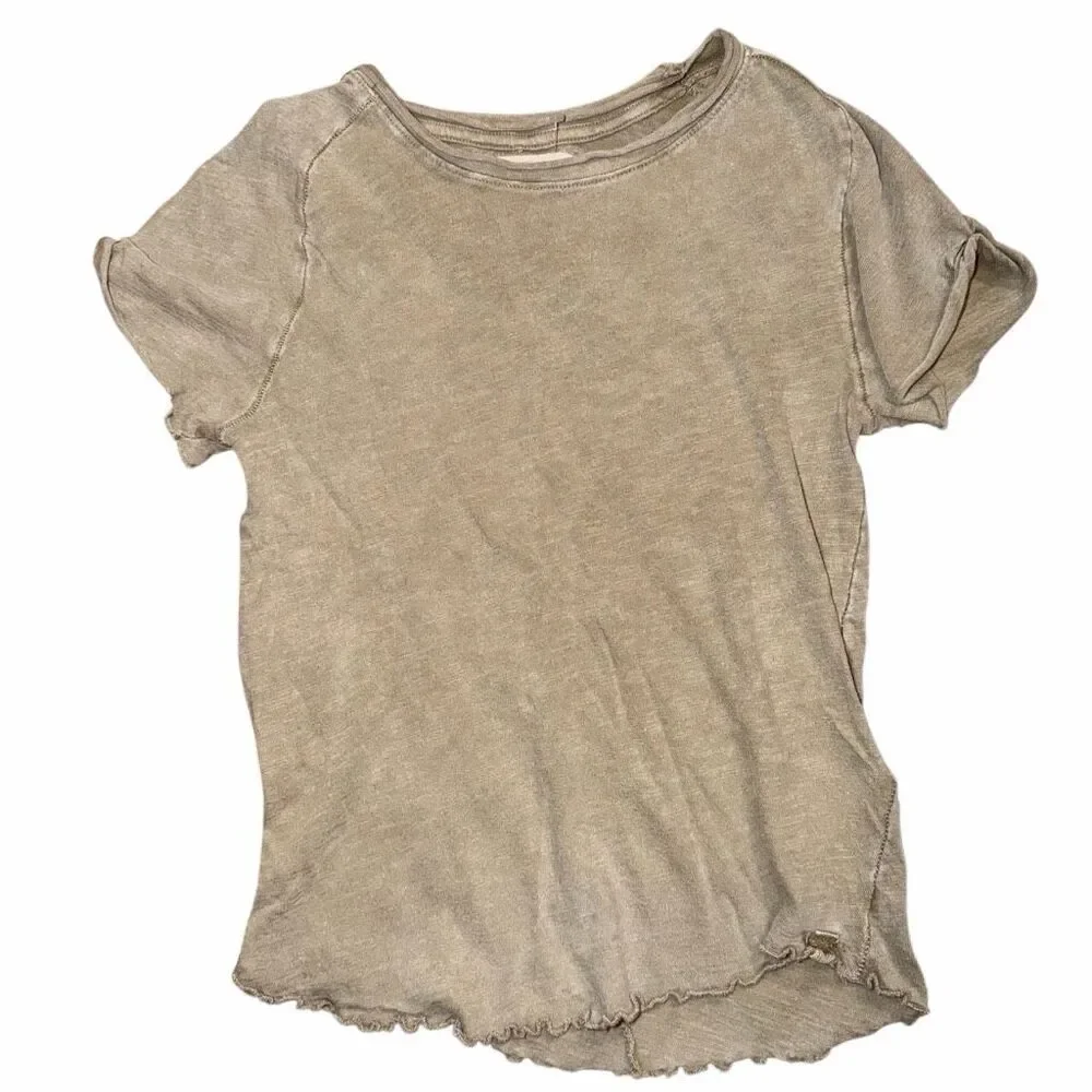 Free People X We The Free Be My Baby Tee shirt in tropical nut womens M NEW